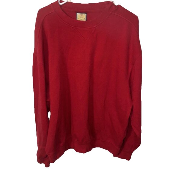 Joey Rodolfo Red Heavy Ribbed Shirt Long Sleeve Crew Neck Size XXL - Picture 1 of 5